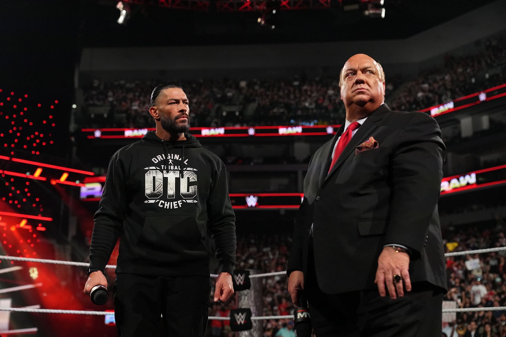 Reigns and Heyman Monday Night RAW - Source: Getty